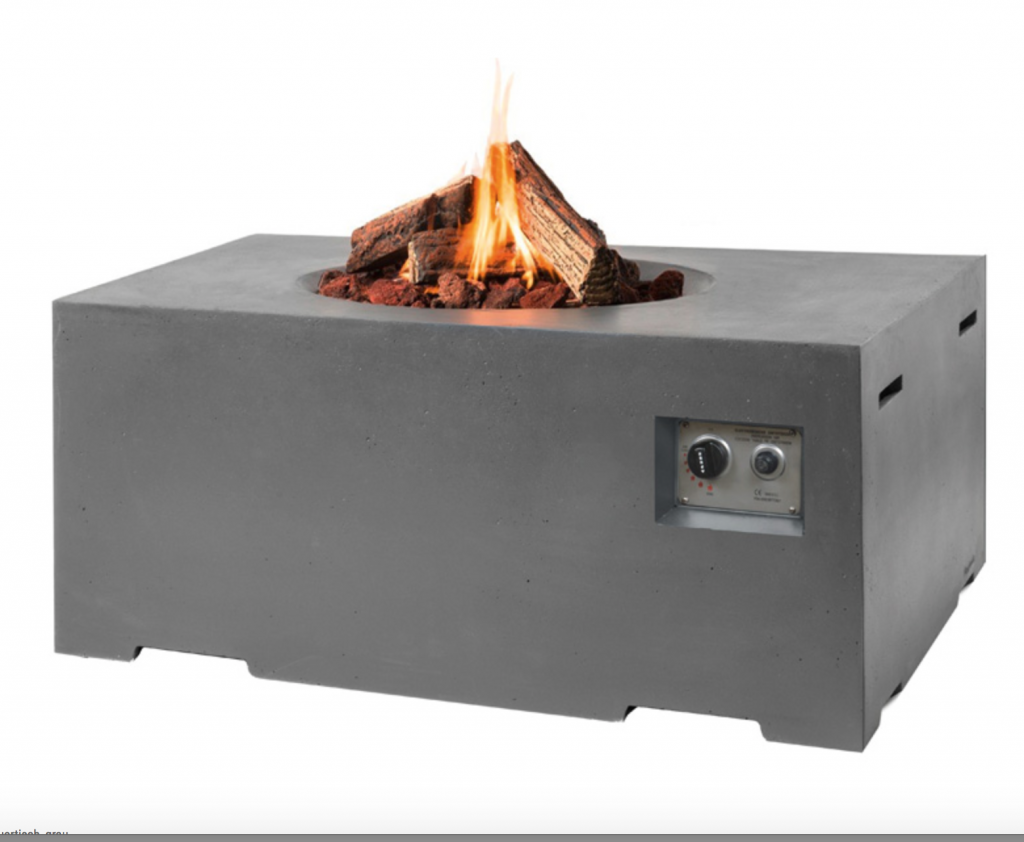 Kleiner rechteckiger Feuertisch | Flauas-Shop